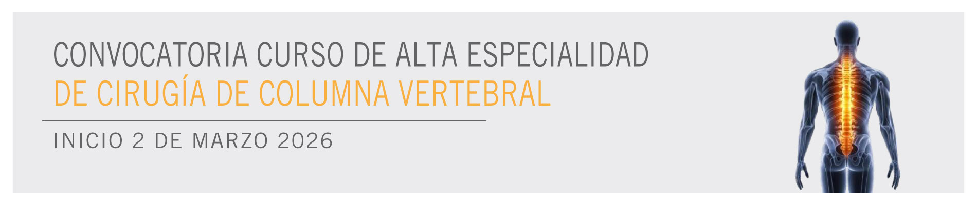 Convocatoria Adiestramiento en Servicio de Cirugía de Columna